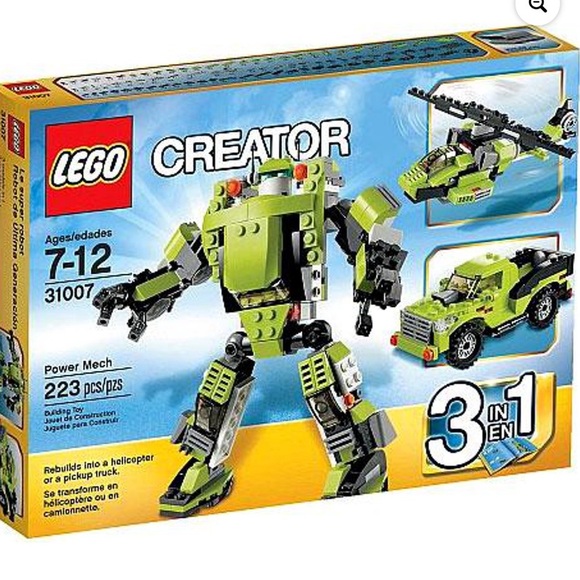 LEGO Creator 31007 Power Mech NEW! 3-in-1 Helicopter Pickup Truck Lime Green - Picture 1 of 10